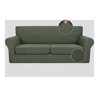 YYDSWTW Copridivano 3 Pezzi Copridivano Extra Large a 2 posti Copridivano Elasticizzato con Fodere per Cuscino Separate Copridivano a Due posti Olive-Green