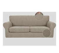 YYDSWTW Copridivano 3 pezzi Copridivano extra large a 2 posti Copridivano elasticizzato con fodere per cuscino separate Copridivano a due posti Khaki