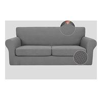 YYDSWTW Copridivano 3 pezzi Copridivano extra large a 2 posti Copridivano elasticizzato con fodere per cuscino separate Copridivano a due posti Light-grey