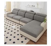 YYDSWTW Fundas para cojines de asiento de sofá, Protector de Tela elástica seccional en Forma de L de esquina de Alta elasticidad,protectores de muebles de 3 plazas ChaiseCover Grigio