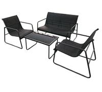 YYDSWTW Mobili da esterno set da pranzo da giardino set da 4 pezzi tavolo in vetro temperato traspirante per portico del ponte