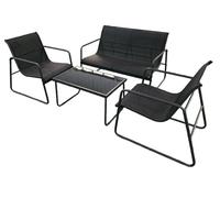 YYDSWTW Mobili da giardino set da pranzo da pranzo giardino tavolo in vetro temperato telaio in metallo per cortile a bordo piscina