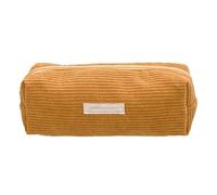 YYDSWTW Sacchetto a penna vellutoy grande capacità con cerniera liscia con cerniera a colori solido organizzatore portatile pratico durevole nessuna deformazione giallo