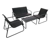 YYDSWTW Set di mobili da giardino set set telaio in metallo set da 4 pezzi mazzo di schienale rattan interno
