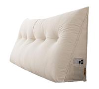 YYDSWTW Triangolare testiera cuscino Supporto lombare Velvet mais Copertura rimovibile a doppia dimensione per la vita della camera da letto e il lavoro beige 80 * 50 * 20cm