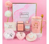 YYDSXK Regali di compleanno per donne, idea regalo di compleanno donna, set Boss Lady tazza da caffè, aromaterapia, sfera di sale da bagno, regali di compleanno per mamma, moglie, amici