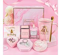 YYDSXK Regalo Donna Compleanno 40 Anni, Tazza da Caffè Regalo Compleanno Donna di 6 Pezzi, Idea Regalo Compleanno Mamma, Moglie, Migliori Amici, Sorella, Zia, Regalo per 40° Compleanno