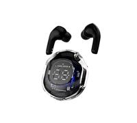 YYGGWL Impermeabili Earbuds Auricolare Bluetooth T8 TWS Cuffie ENC Trasparenti Auricolari Stereo Con Display Digitale Per Sport E Lavoro Cuffie da gioco(Black)