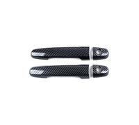 YYGGWL Resistente ai Graffi Compatibile Con Toyota Fortuner 2004-2015 Maniglia Porta Doppio Foro Esterna Accessori Decorativi Per Maniglia Del Cassetto(2 doors carbon fiber pattern)
