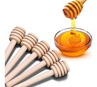 YYGMSS Cucchiaino Bastoncini Miele Honey Dipper Bastoncino Spargimiele Legno Prendi Porta Raccogli Stick Miele (8cm) (30Pezzi)