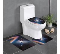 YYHHAOFA A Fascinating Universe Picture - Set di tappeti da bagno antiscivolo, 3 pezzi, tappetini ovali e rettangolari per WC, toeletta e servizi igienici