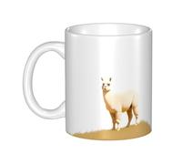 YYHHAOFA Alpacas on the prairie Stampa tazza in ceramica Tazze per cappuccino, latte, cereali, yogurt, latte, bevande calde o fredde Forno a microonde