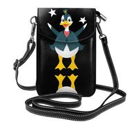 YYHHAOFA Anatra che tiene la borsa del telefono di vibrazione di vibrazione della piccola donna del cuoio del modello delle stelle, impermeabile e durevole