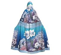 YYHHAOFA Anemone in The Holy Printing Halloween adulto mantello con cappuccio senza cerniera, comodo per feste in costume
