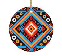 Yyhhaofa Astratto Nazione Modello Stampato Circolare Decorazione Supermercato Ceramica Inverno Festa di Natale Casa