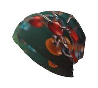 YYHHAOFA Atomic and Molecular Stampato Adulto Cappello Lavorato A Maglia Cappello Casual Bean Cap Cappello Elastico Senza Bordo Unisex Nero
