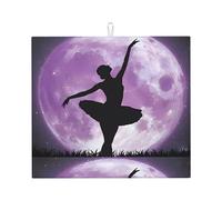 YYHHAOFA Ballerina Dance Prints, tappetino scolapiatti da cucina in microfibra altamente assorbente, copertura antiscivolo, strato ad asciugatura rapida con stampa resistente allo sbiadimento