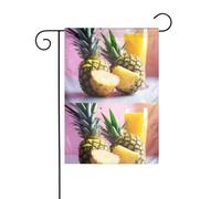 YYHHAOFA Bandiera da giardino a forma di succo di ananas, decorazione per cortile, 30,5 x 45,7 cm, per giardino, terrazza, balcone