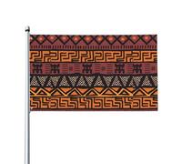 YYHHAOFA Bandiere decorative per esterni in tessuto di fango africano con stampe tribali, 9 x 1,5 m, in poliestere di alta qualità, colori vivaci, asciugatura rapida e facile installazione per patio