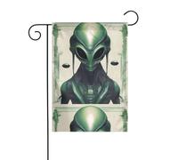 YYHHAOFA Bastone da giardino stampato con testa verde, decorazione per cortile esterno su entrambi i lati, 30,5 x 45,7 cm