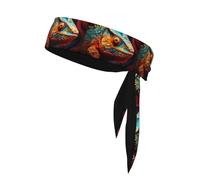 YYHHAOFA Bellissimo foulard camaleonte Picture Sports che assorbe il sudore e traspirante, fascia per capelli con movimento, fazzoletto su entrambi i lati