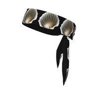 YYHHAOFA Bellissimo foulard sportivo con immagine di ostrica perla, assorbe il sudore e traspirante, fascia per capelli con movimento, fazzoletto su entrambi i lati