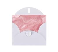 YYHHAOFA Biglietto d'auguri bianco con immagine di texture in marmo rosa per Natale, compleanno dei bambini, San Valentino e invito alla festa