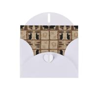 YYHHAOFA Biglietto di auguri bianco rustico Lodge Picture 10,2 x 15,2 cm per Natale, compleanni dei bambini, San Valentino, anniversari di matrimonio e inviti per feste