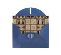 YYHHAOFA Biglietto di auguri blu rustico Lodge Picture 10,2 x 15,2 cm per Natale, compleanni dei bambini, San Valentino, anniversari di matrimonio e inviti per feste