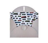 YYHHAOFA Biglietto di auguri grigio con immagine di auto del treno 10,2 x 15,2 cm per Natale, compleanni dei bambini, San Valentino, anniversari di matrimonio e inviti per feste
