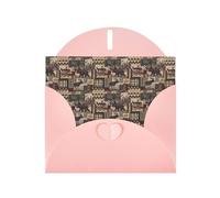 YYHHAOFA Biglietto di auguri rosa rustico Lodge Bear Picture 10,2 x 15,2 cm per Natale, compleanni dei bambini, San Valentino, anniversari di matrimonio e inviti per feste
