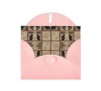 YYHHAOFA Biglietto di auguri rosa rustico Lodge Picture 10,2 x 15,2 cm per Natale, compleanni dei bambini, San Valentino, anniversari di matrimonio e inviti per feste