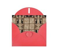 YYHHAOFA Biglietto di auguri rosso rustico Lodge Picture 10,2 x 15,2 cm per Natale, compleanni dei bambini, San Valentino, anniversari di matrimonio e inviti per feste