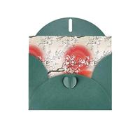YYHHAOFA Biglietto di auguri verde scuro con immagine riflessa del sole, 10,2 x 15,2 cm, per Natale, compleanni dei bambini, San Valentino, anniversari di matrimonio e inviti per feste
