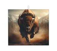 YYHHAOFA Bison Run - Tappetino assorbente da cucina, in microfibra super assorbente, antiscivolo