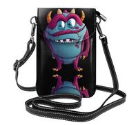 YYHHAOFA Borsa a tracolla del telefono di vibrazione delle piccole donne di cuoio del modello del mostro del fumetto, impermeabile e durevole