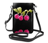YYHHAOFA Borsa a tracolla del telefono di vibrazione delle piccole donne di cuoio del modello del ravanello della ciliegia, impermeabile e durevole