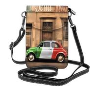 YYHHAOFA Borsa a tracolla in pelle piccola per telefono cellulare, 19,6 x 12,4 cm, bella immagine italiana per passeggiate, campeggio, shopping, viaggi e uso all'aperto