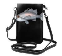 YYHHAOFA Borsa d'ardore del telefono di vibrazione di vibrazione della tracolla delle piccole donne di cuoio del modello del pesce della lanterna, impermeabile