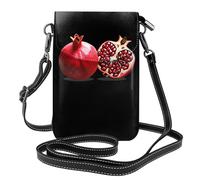 YYHHAOFA Borsa rossa del telefono di vibrazione di vibrazione della borsa a tracolla delle piccole donne di cuoio del modello del melograno, impermeabile e durevole