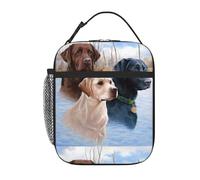 YYHHAOFA Borsa termica portatile per il pranzo con stampa Labrador Retrievers adatta per studenti al lavoro e in viaggio