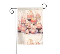 YYHHAOFA Bunny in the Easter egg Printed Garden pennone esterno decorazione cortile su entrambi i lati 30,5 x 45,7 cm