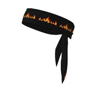 YYHHAOFA Burning Fire - Foulard sportivo stampato, assorbe il sudore e traspirante, fascia per capelli, fazzoletto su entrambi i lati