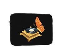YYHHAOFA Butterfly by The Gramophone Picture - Custodia portatile per laptop da 15", antiurto, per uomini e donne, viaggi d'affari, uso quotidiano in ufficio