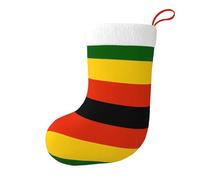 YYHHAOFA Calze decorative natalizie con bandiera dello Zimbabwe, per aggiungere allegria festiva ad Halloween, Natale