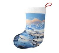 YYHHAOFA Calze decorative natalizie con paesaggio innevato per aggiungere allegria festiva ad Halloween, Natale