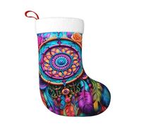 YYHHAOFA Calze decorative natalizie morbide colorate con motivo a rete per catturare i sogni leggeri, con una buona sensazione tattile per Halloween, Natale e Capodanno