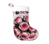 YYHHAOFA Calze decorative natalizie morbide Un mazzo di rose rosa Modello leggero, con una buona sensazione tattile per Halloween, Natale e Capodanno