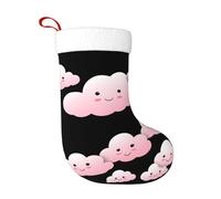 YYHHAOFA Calze decorative natalizie morbide Un sacco di timide nuvole sorridenti Modello leggero, con una buona sensazione tattile per Halloween, Natale e Capodanno
