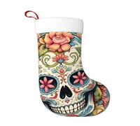 YYHHAOFA Calzini decorativi natalizi Calza Soft Sugar Skull Print Pattern leggero, con una buona sensazione tattile per Halloween, Natale e Capodanno